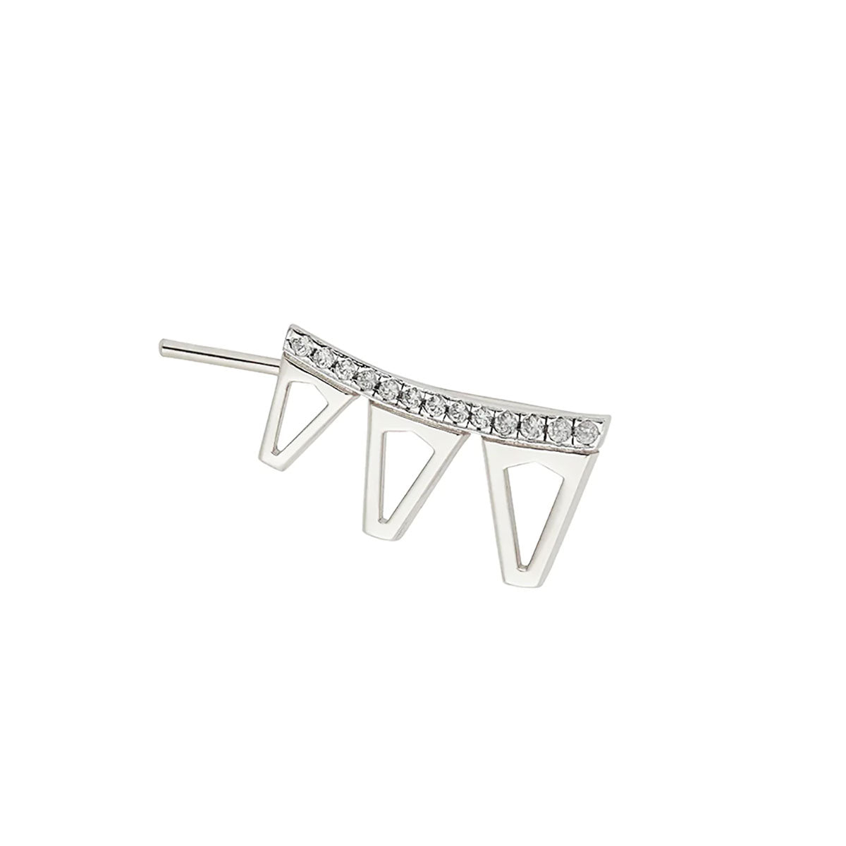 ELLE SILVER è il nuovo mono orecchino da lobo color argento e pavé di zirconi di Valentina Ferragni.