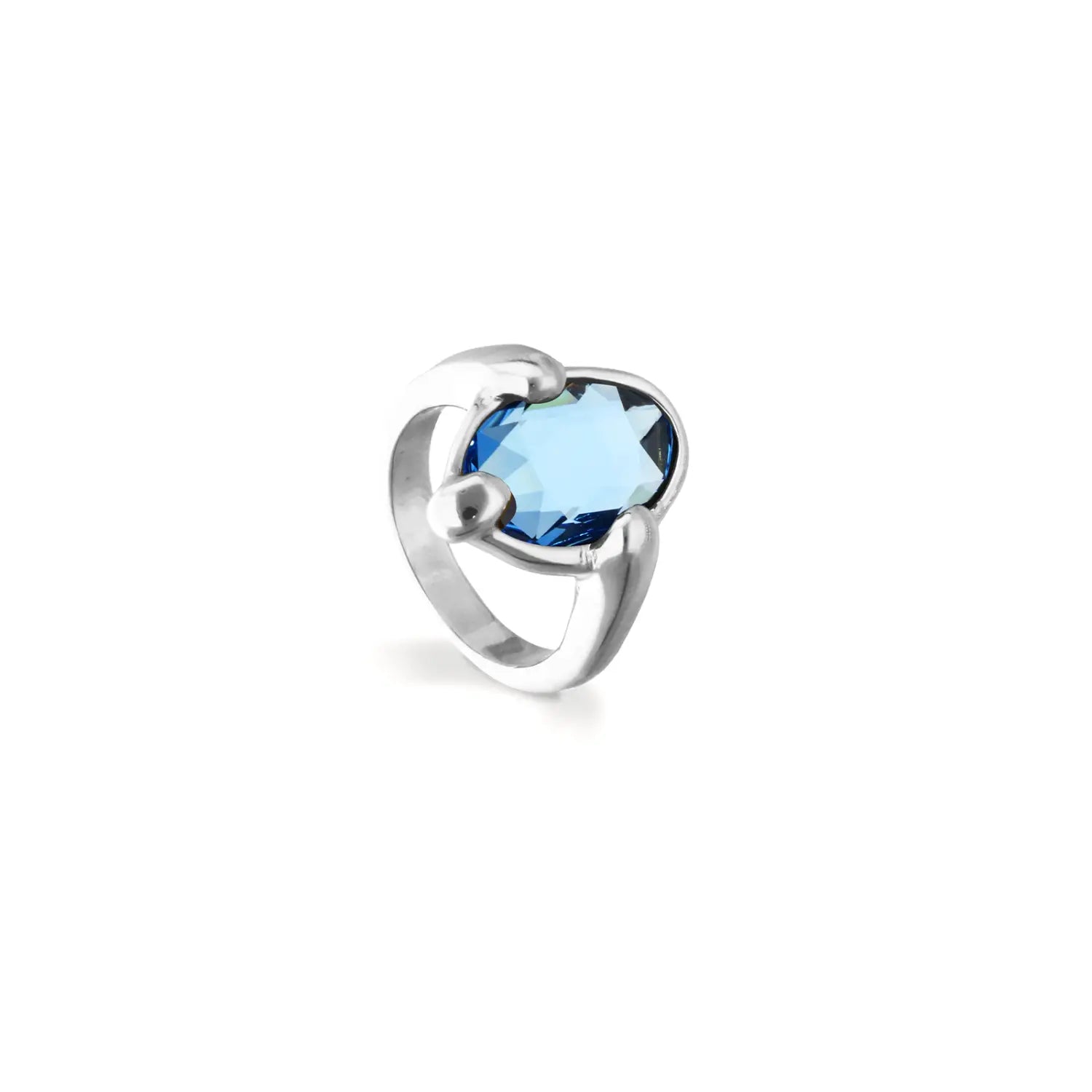 Anello Argento Con Cristallo Ovale Blu | UNOde50 | ANI0850AZUMTL