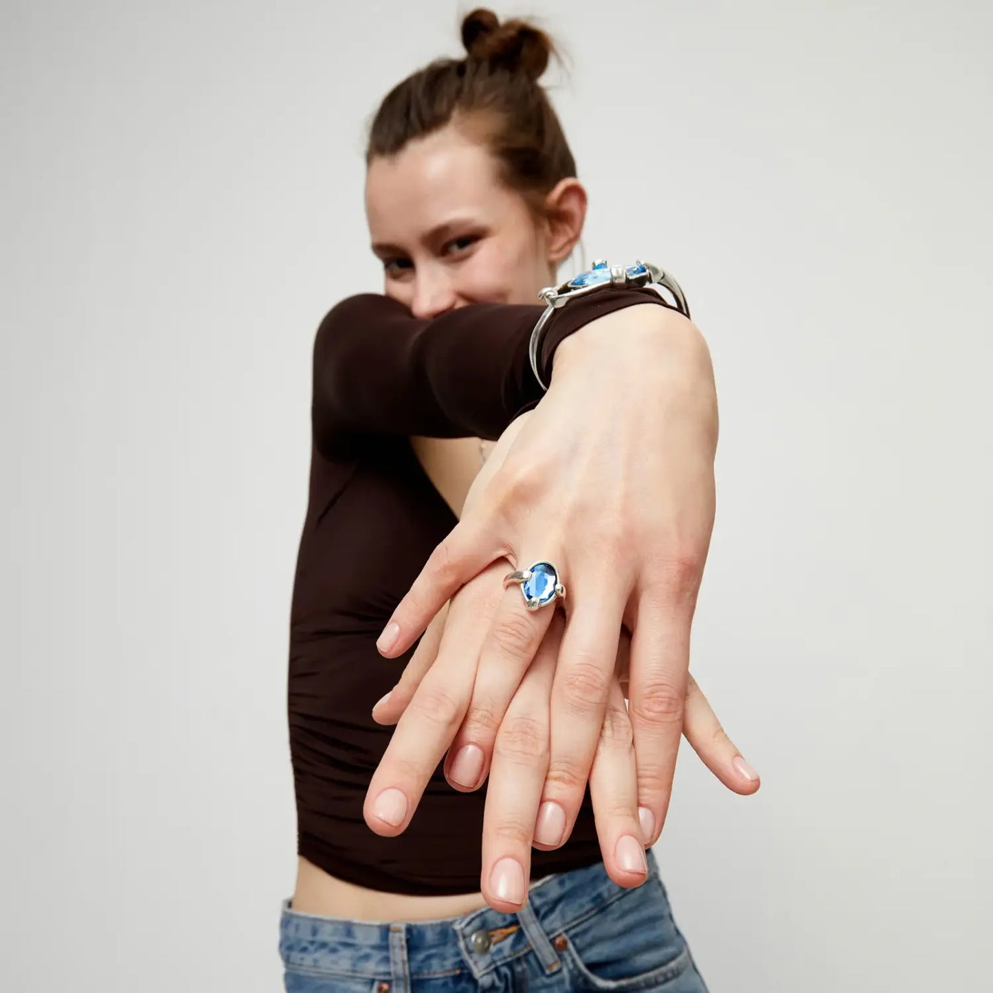 Anello Cristallo Ovale Blu | ANI0850AZUMTL