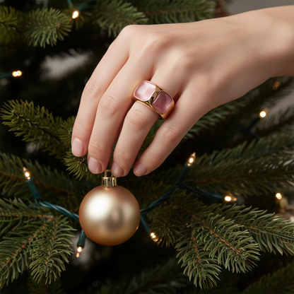 Anello Argento Rosé Quarzi Rossi 3888915