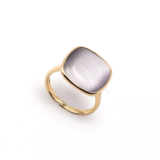 Anello Madì Classica Argento Rosé Quarzo Lavanda | FdM Easy