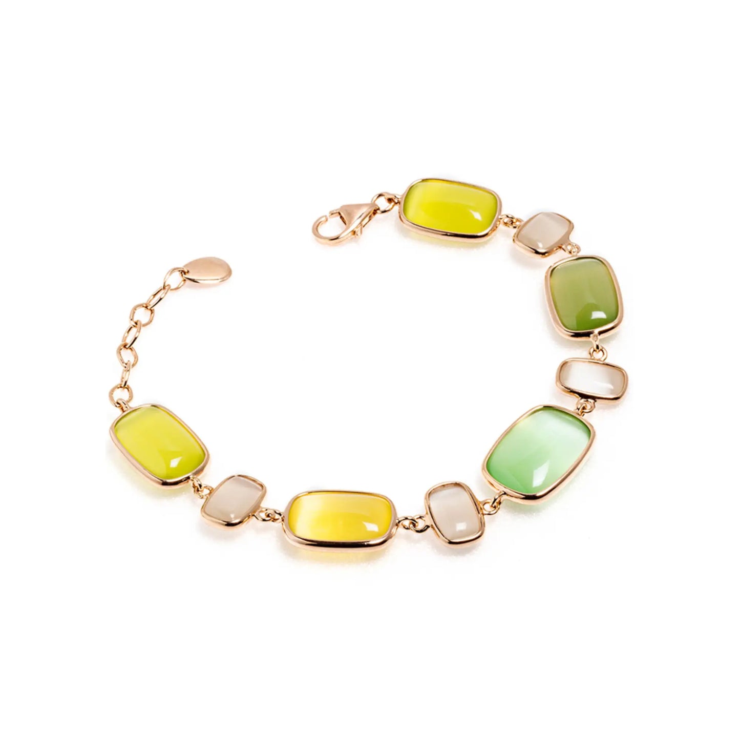 Bracciale Madì in Argento Rosé con Quarzi Idrotermali Multicolor | 3898400