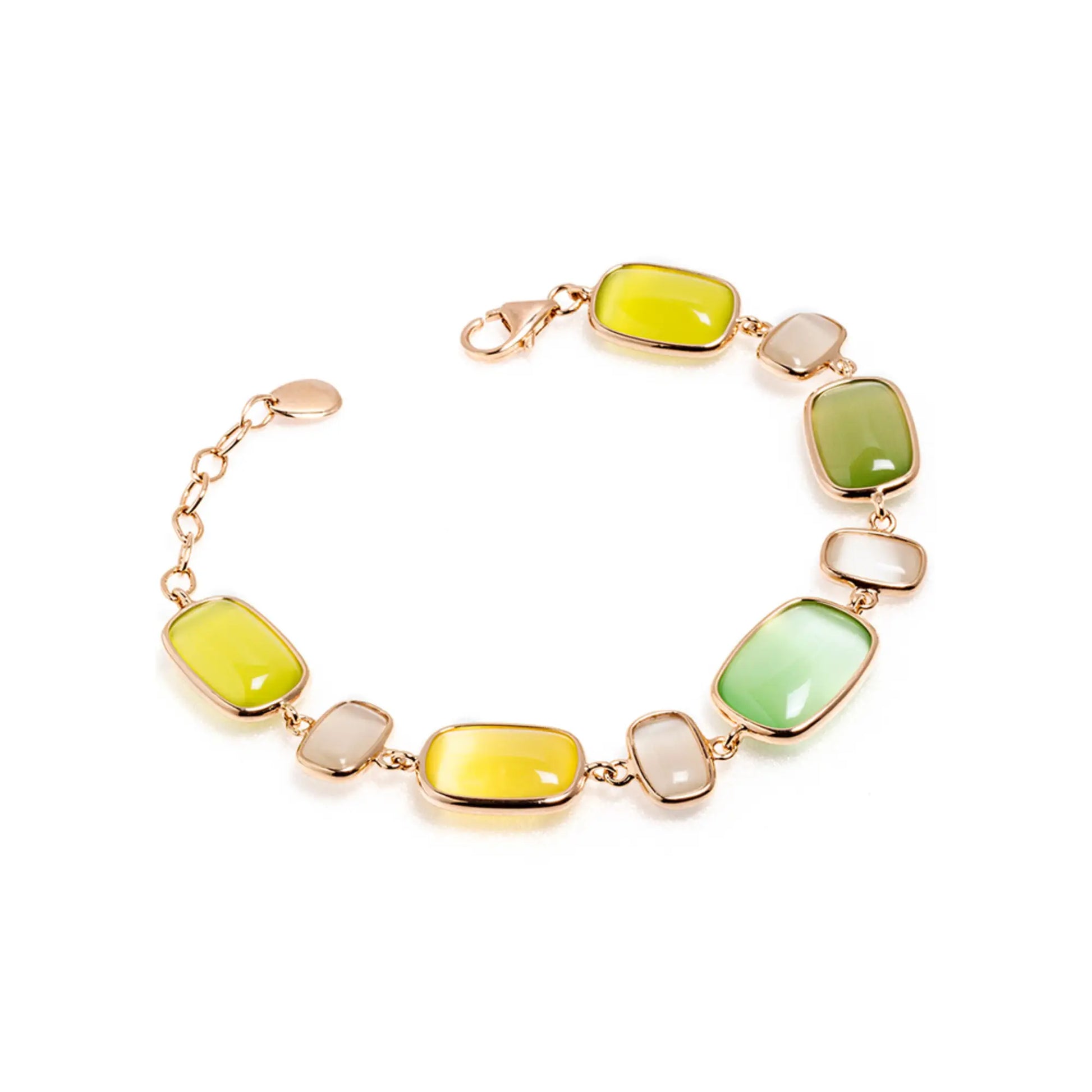 Bracciale Madì in Argento Rosé con Quarzi Idrotermali Multicolor | 3898400