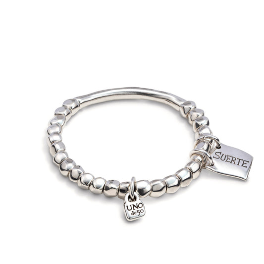 Bracciale con Sfere e Piastrina SUERTE | UNOde50 | PUL1210MTL