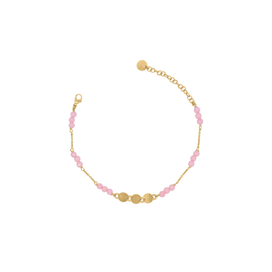 Bracciale con zirconi Milky e Medaglie - GIPSY CHIC