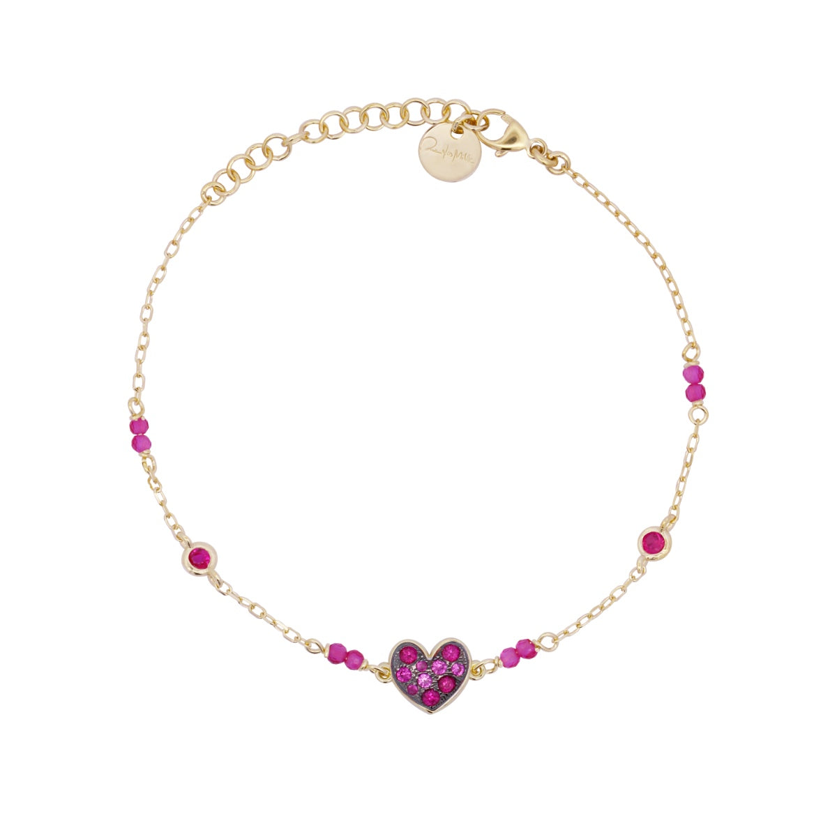 Bracciale ciondolo a cuore colorato  - STARDUST TEN Rue des Mille