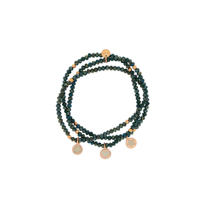Bracciale Elastico Blu con Medagliette - GIPSY CHIC Rue des Mille | BR-GIP PCOL BLU
