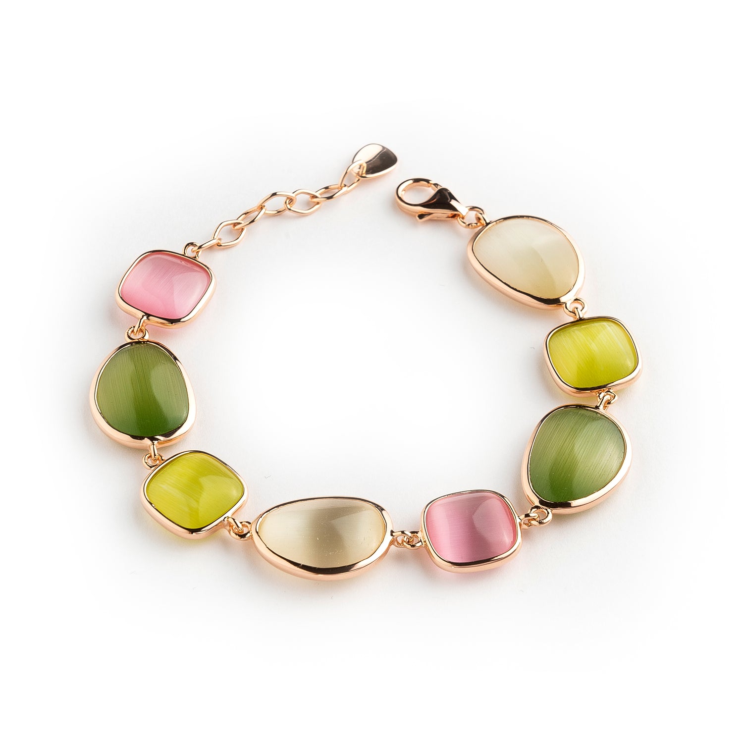 Bracciale Madì Bubble Argento Rosé e Pietre Colorate | FdM Easy
