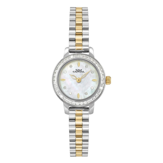 CAPITAL: Orologio NEW YORK Acciaio Bicolore Giallo e Madreperla