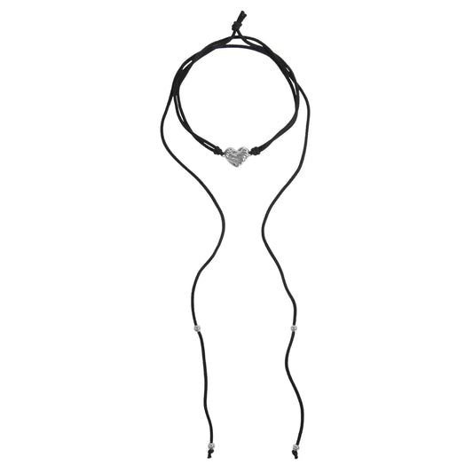 Choker in Tessuto con Cuore - BOLD HEART