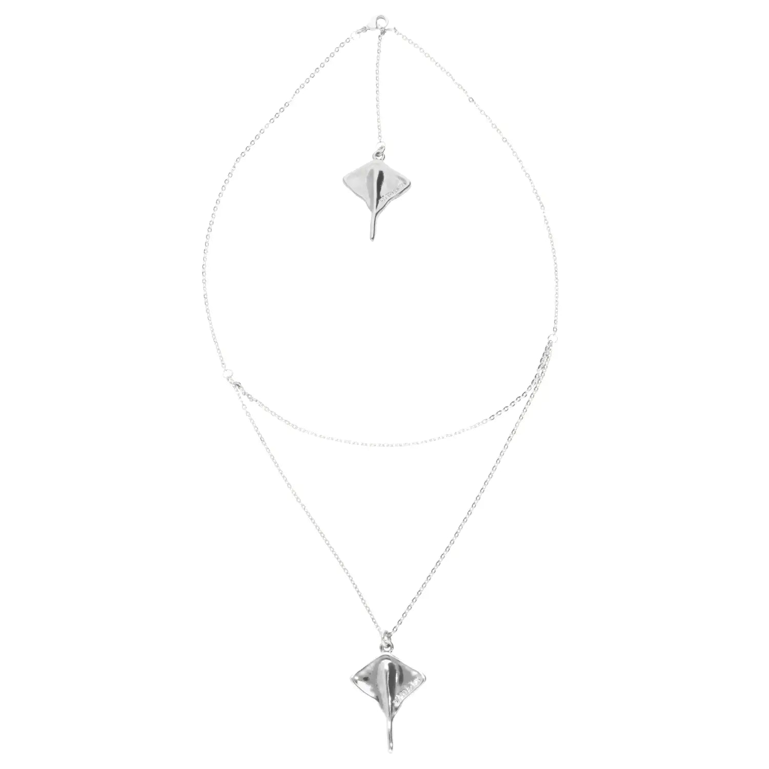 Collana Doppio Ciondolo Manta Argento | UNOde50 | COL2043MTL