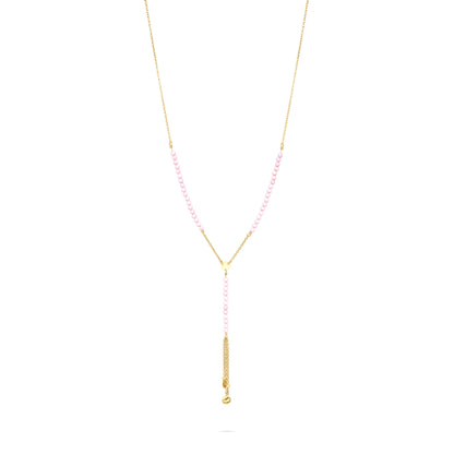 Collana rosario con Pepite di Zirconi Milky - GIPSY CHIC