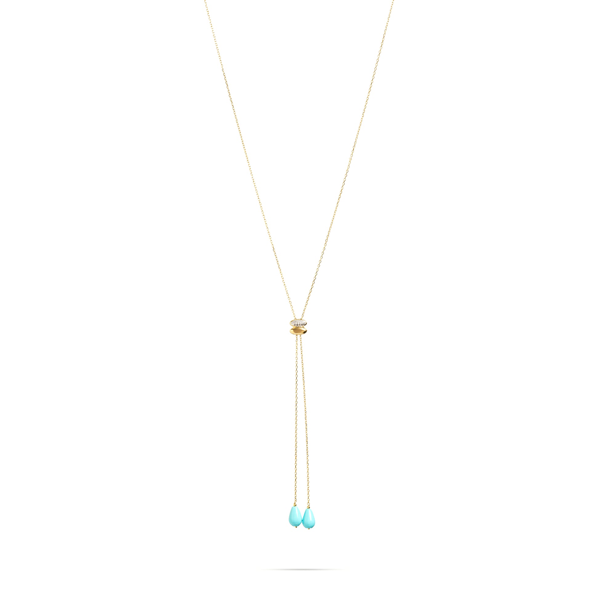 Collana saliscendi con Turchese - ECLISSI Rue des Mille | GRZ-029 M3 T AU