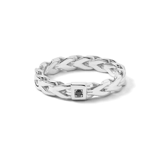 COMETE | Anello in argento e Zircone nero | UAN127