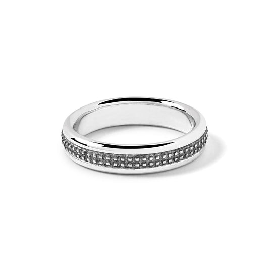 COMETE | Anello in argento Rodiato e Brunito | UAN128
