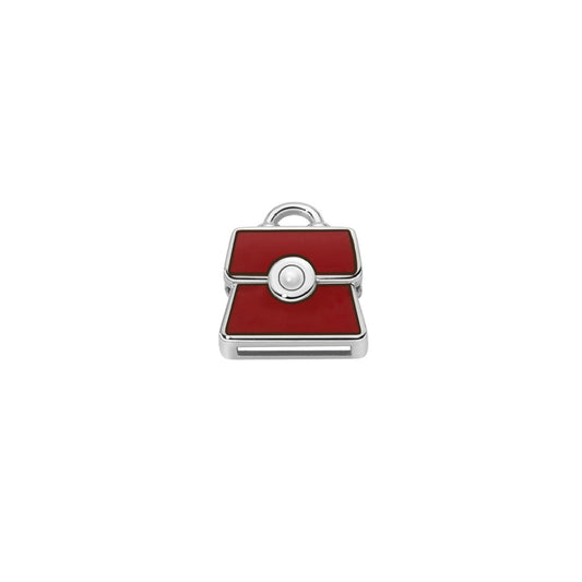 DonnaOro: Borsa ELEMENTS Oro Bianco e Smalto Rosso | ECF10318