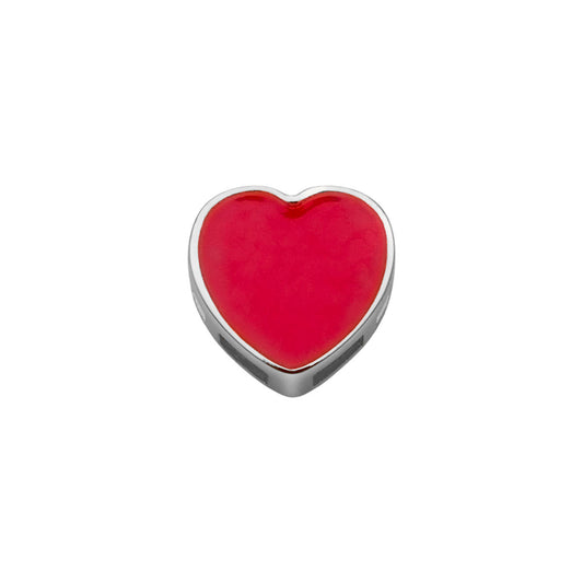 DonnaOro: Cuore ELEMENTS Oro Bianco e Smalto Rosso | DCHF9176