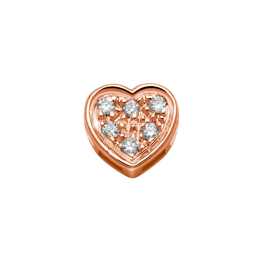 DonnaOro: Cuore Piatto ELEMENTS Oro Rosa e Diamanti | DCHF7847.003