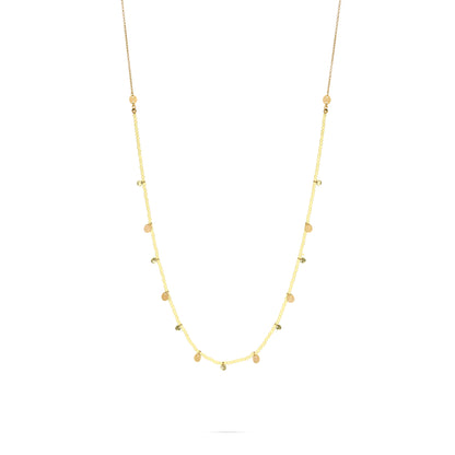 Collana lunga con Zirconi Milky e Medagliette - GIPSY CHIC
