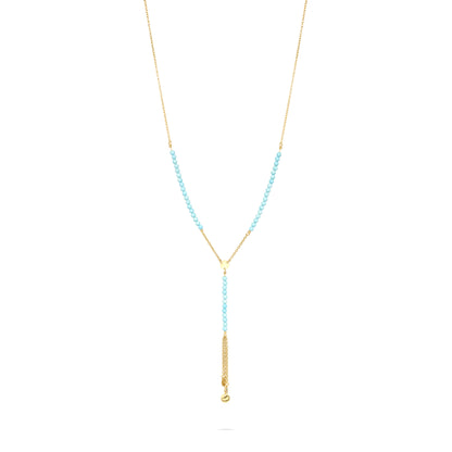 Collana rosario con Pepite di Zirconi Milky - GIPSY CHIC