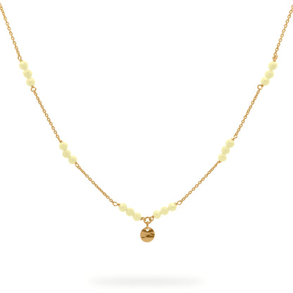 Girocollo catena con pepite Milky e Medaglia - GIPSY CHIC