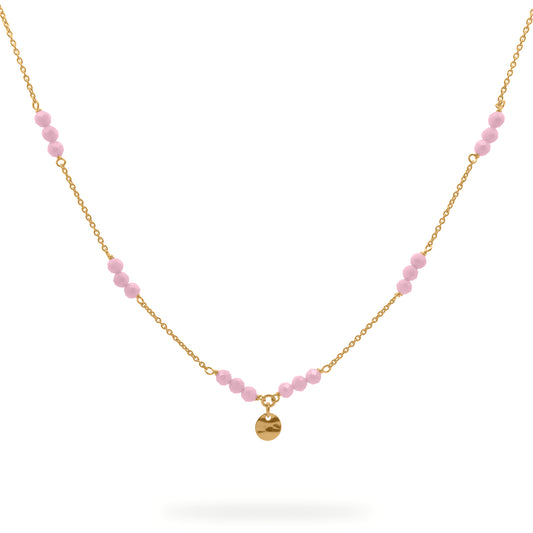 Girocollo catena con pepite Milky e Medaglia - GIPSY CHIC