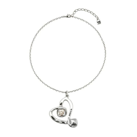 Girocollo con Cuore grande e Cristallo bianco | UNOde50 | COL1989CRSMTL0U