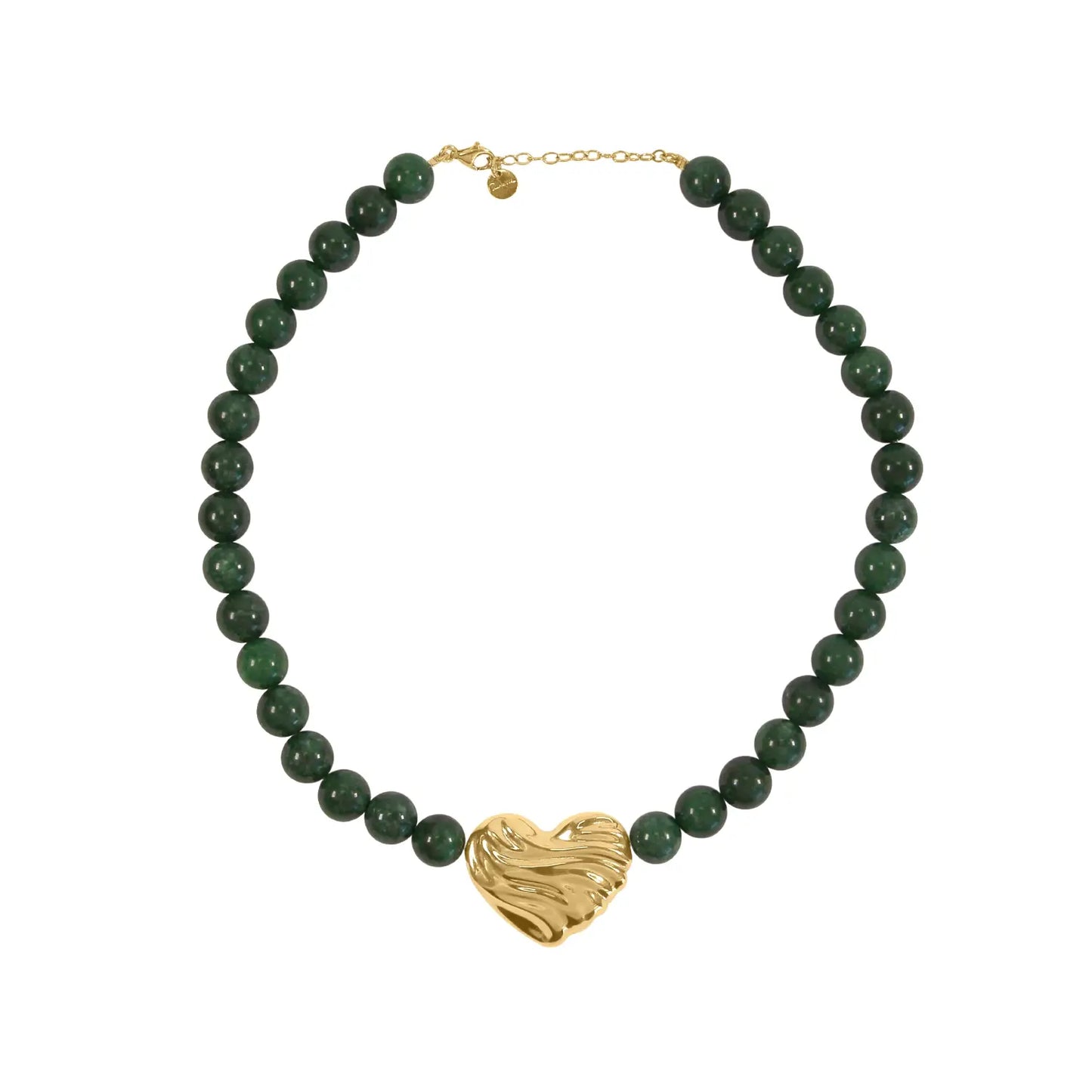Girocollo Giade Verdi con Cuore - BOLD HEART