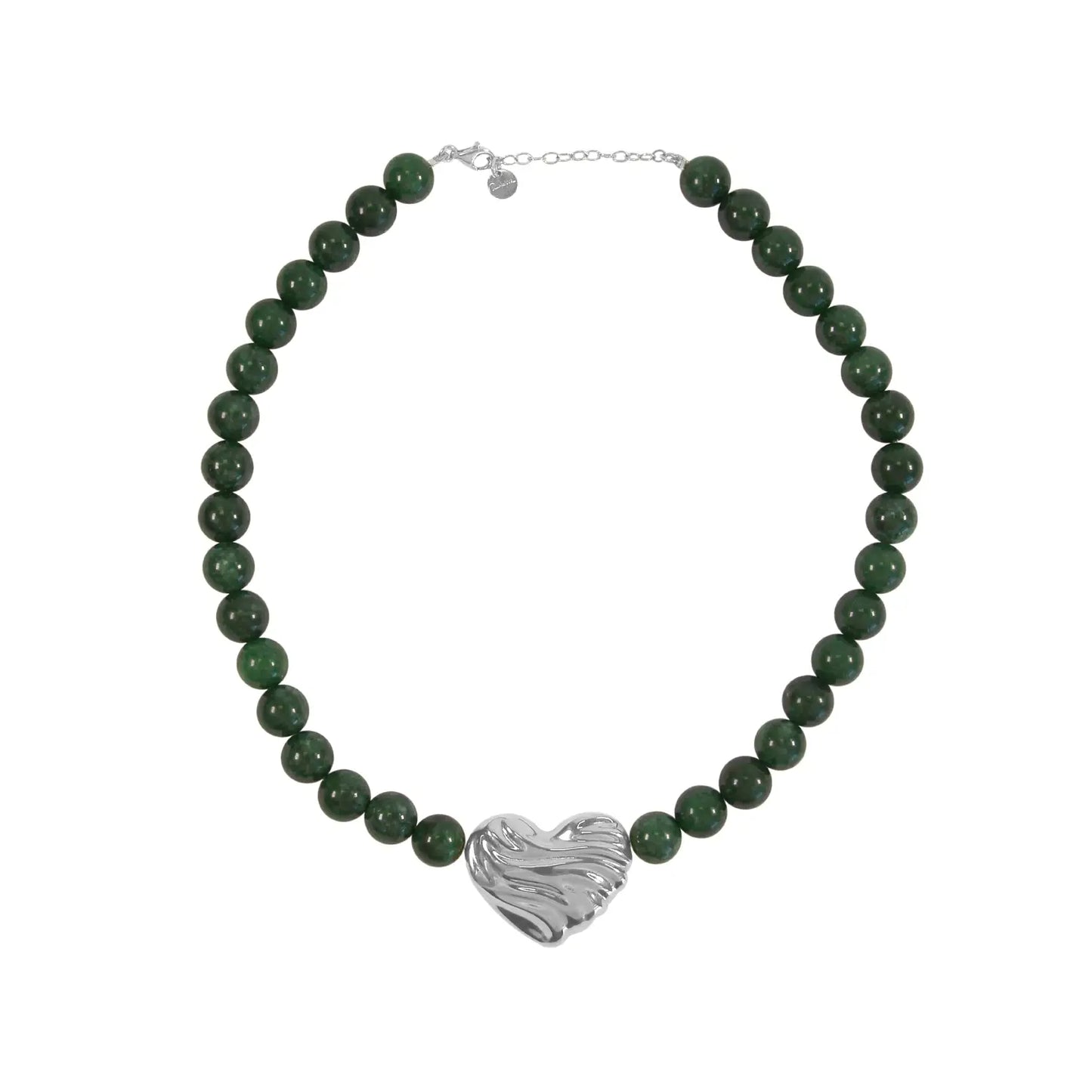 Girocollo Giade Verdi con Cuore - BOLD HEART