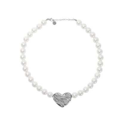 Girocollo Perle con Cuore - BOLD HEART