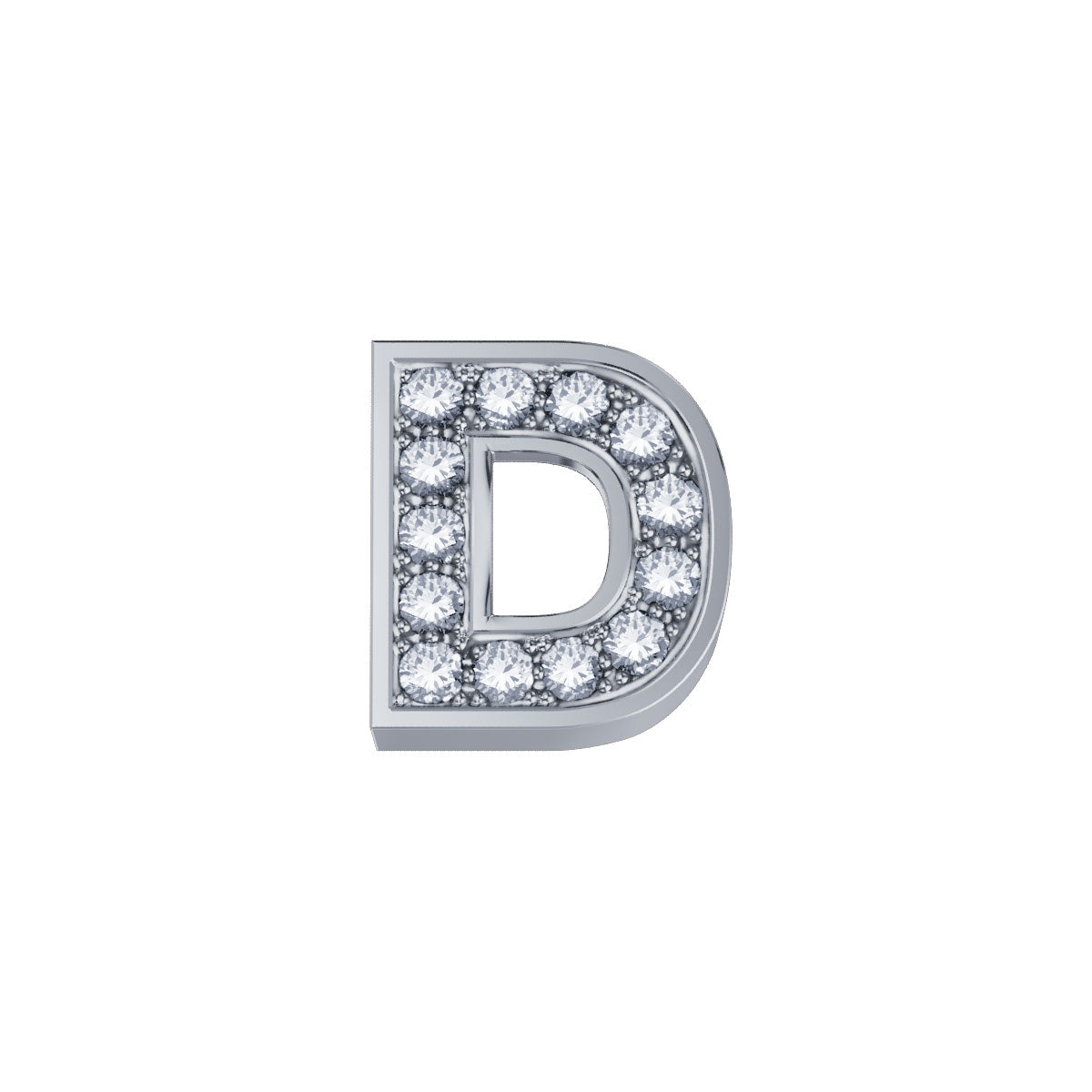 Lettera D ELEMENTS in Oro Bianco e Diamanti | DCHF3319D.002
