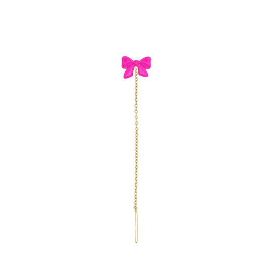 Mono Orecchino Fiocco Fucsia - CANDY BOW Rue des Mille