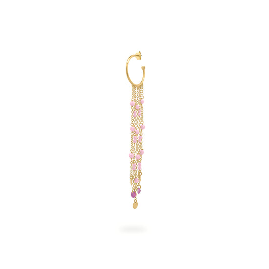 Mono-orecchino con catene e pendenti - GIPSY CHIC