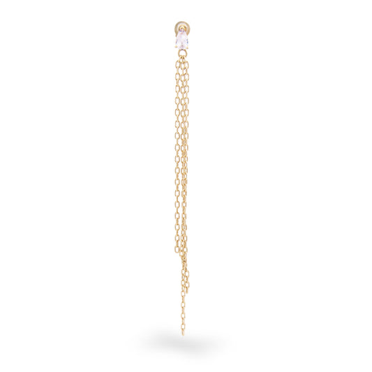 Mono Orecchino Goccia e Frange - CLEO Rue des Mille | ORZ-026 M4 AU