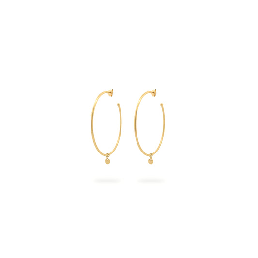 Orecchini a cerchio medio con Zircone - GIPSY CHIC