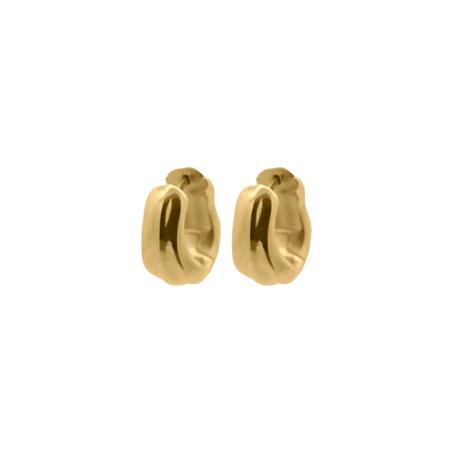 Orecchini a Onde con Scattino placcati in oro giallo - BOLD HEART Rue des Mille | OR-033 M4 AU