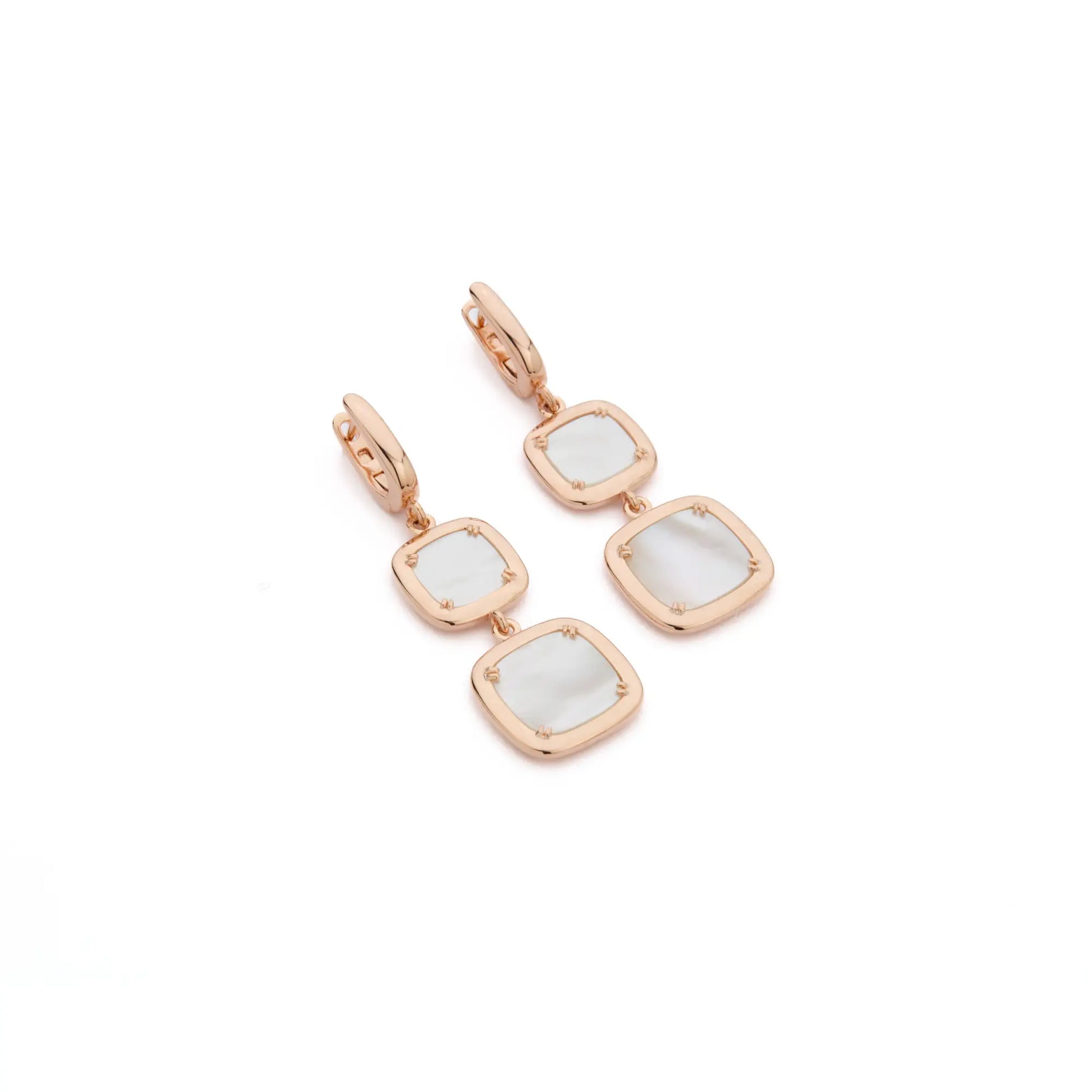 Orecchini pendenti Madì in Argento Rosé con Madreperla | 3919300