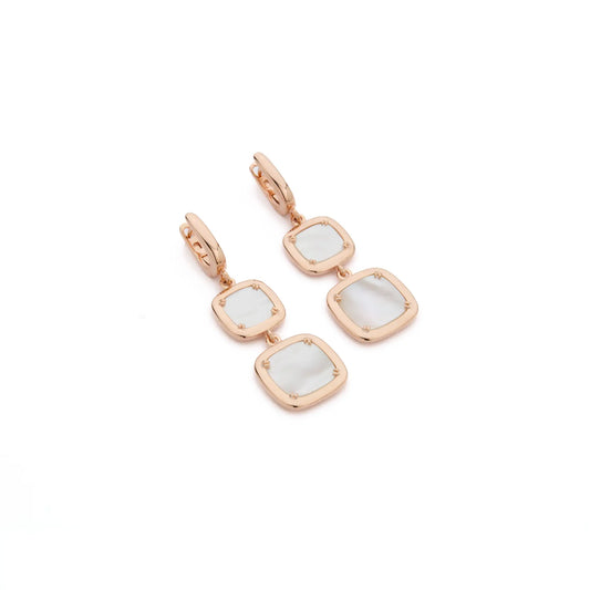 Orecchini pendenti Madì in Argento Rosé con Madreperla | 3919300