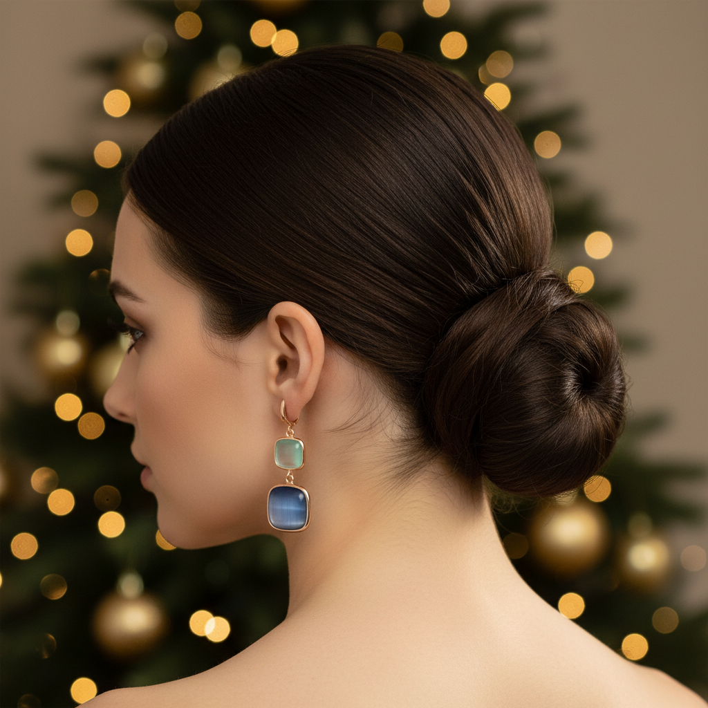 Orecchini Argento Rosé Quarzi Blu 3882500