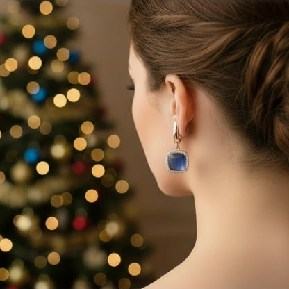 Orecchini Argento Rosé Quarzo Blu Zirconi 3907400