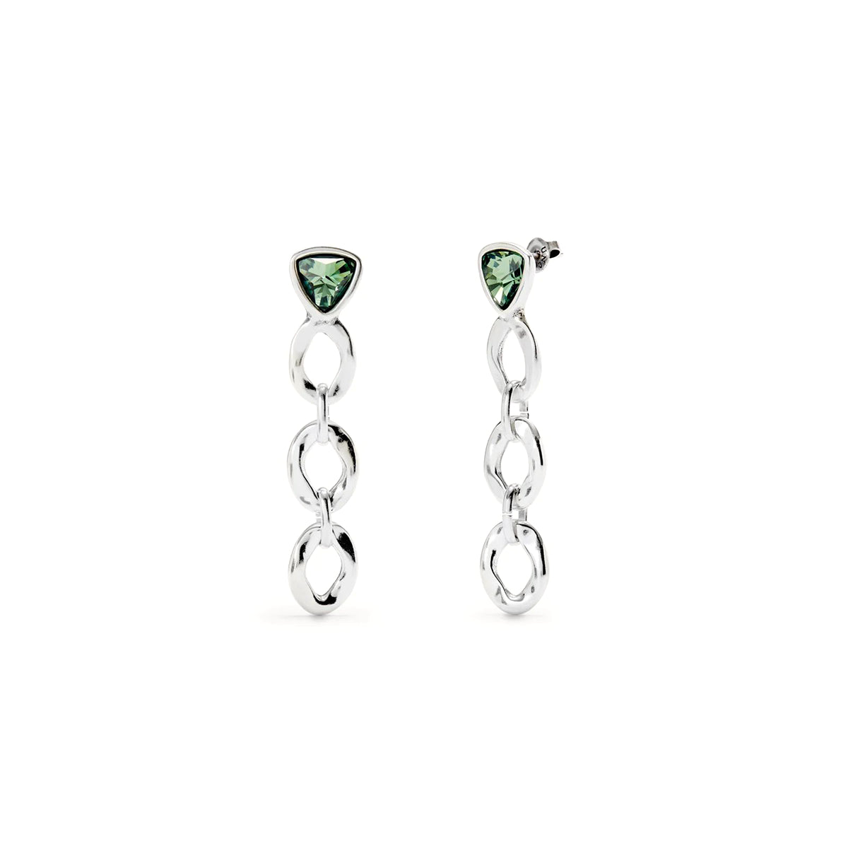 Orecchini lunghi con Cristallo verde | UNOde50 | PEN0981VRDMTL0U