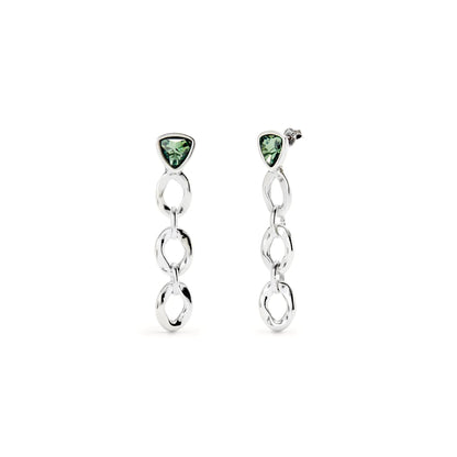 Orecchini lunghi con Cristallo verde | UNOde50 | PEN0981VRDMTL0U