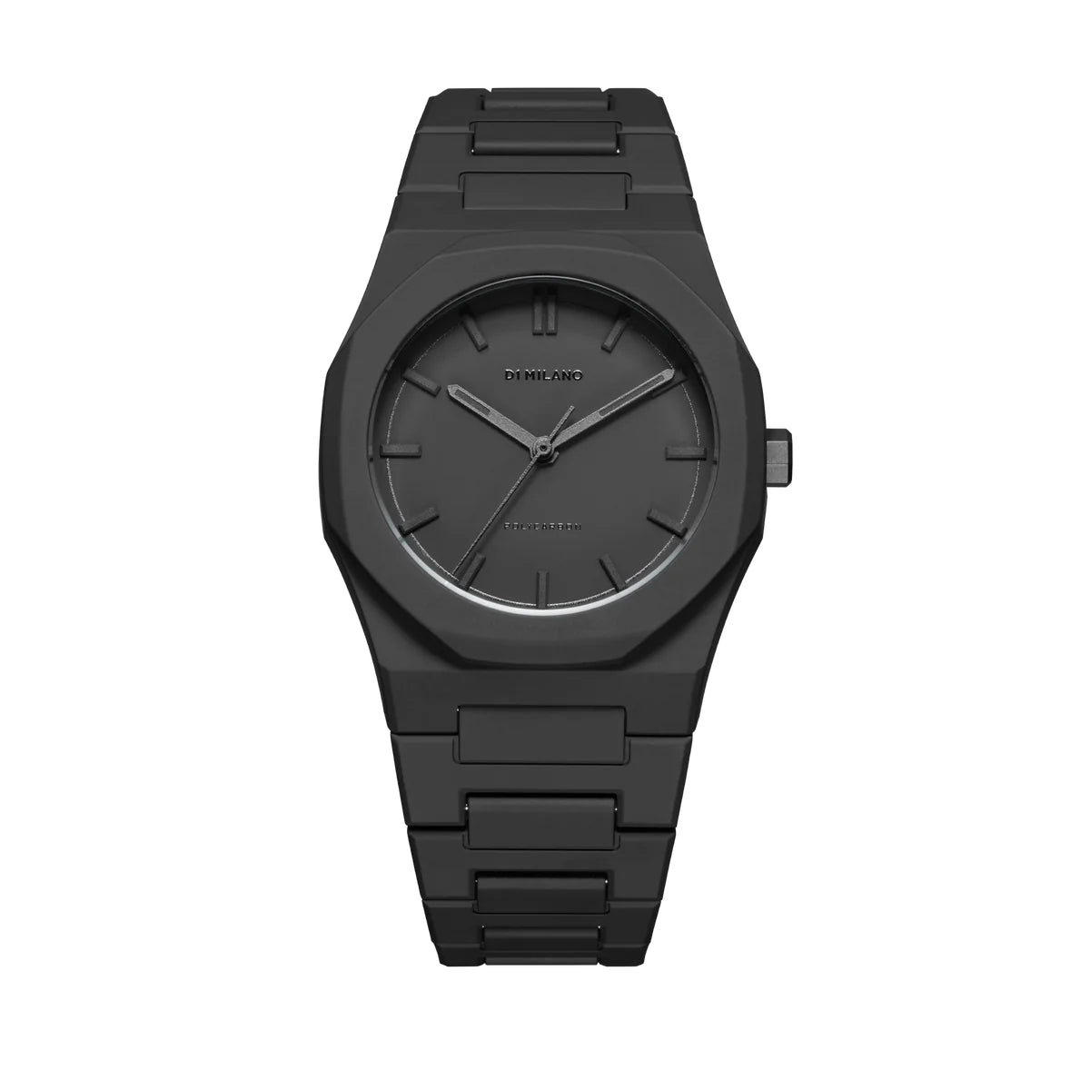 Orologio D1 Milano in policarbonato complettamente nero | Polycarbon Nebula | D1-PCBU01
