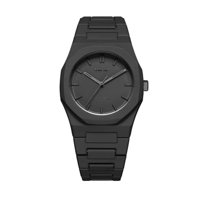 Orologio D1 Milano in policarbonato complettamente nero | Polycarbon Nebula | D1-PCBU01