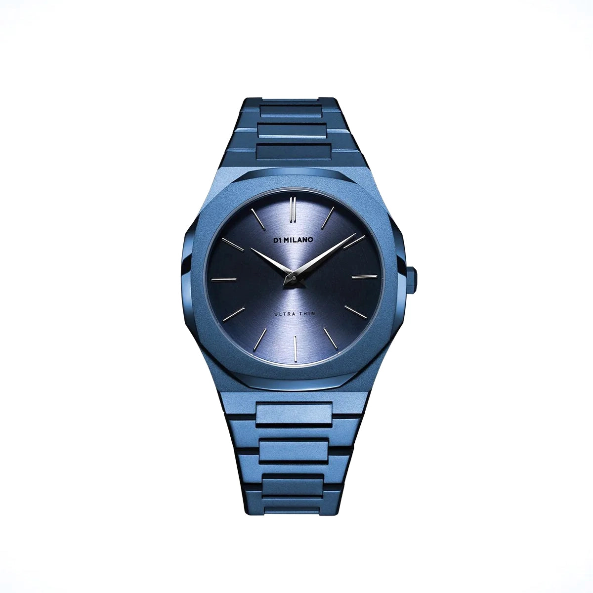 Orologio D1 Milano Ultra Thin Midnight in acciaio inossidabile sabbiato blu. Cassa da 40 mm e quadrante blu | D1-UTBJ21