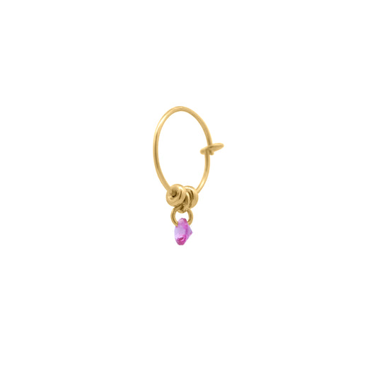 Piercing mini Zircone colorato e Pepite - GIPSY CHIC