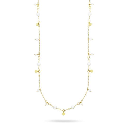 Collana lunga Perle Pendenti e Medagliette - WHITESIDE Rue des Mille | CL-019 M4 AU