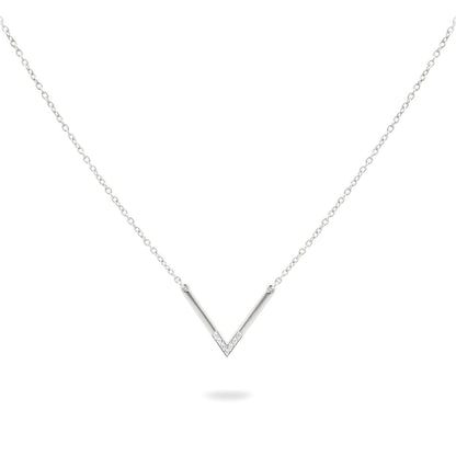 Girocollo minimal a V con Zirconi - SHAPES Rue des Mille | GRZ-020 M2 RH