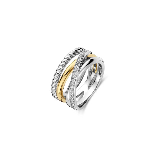Anello intrecciato Bicolore Ti Sento Milano | 12384ZY