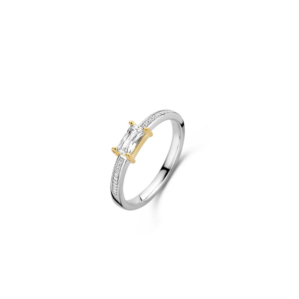 Anello Solitario Ti Sento Milano | Zircone taglio Baguette | 12248ZY